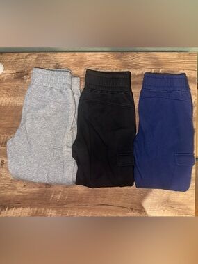 BCG boys cargo sweatpants size 8. 3 pair.